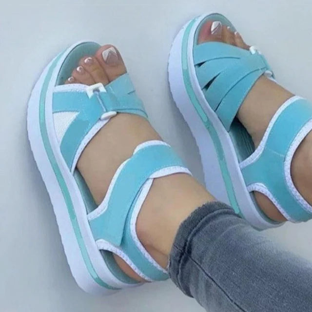 Orthopedic Strappy Adjustable Platform Sandals