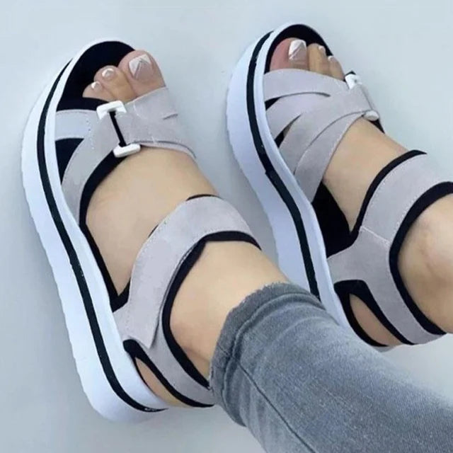 Orthopedic Strappy Adjustable Platform Sandals