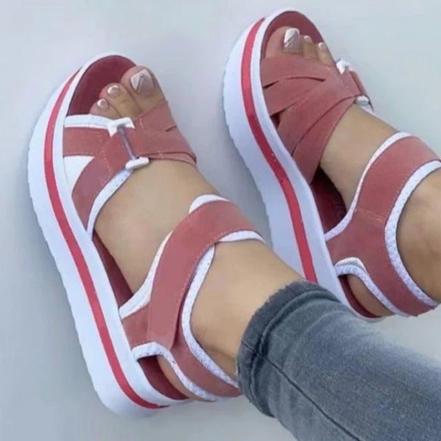 Orthopedic Strappy Adjustable Platform Sandals