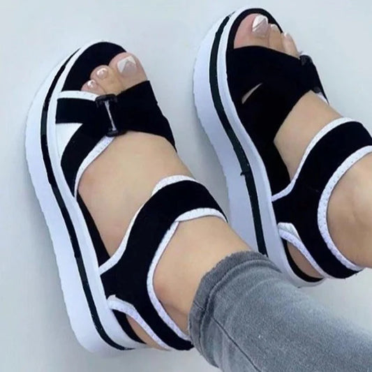 Orthopedic Strappy Adjustable Platform Sandals