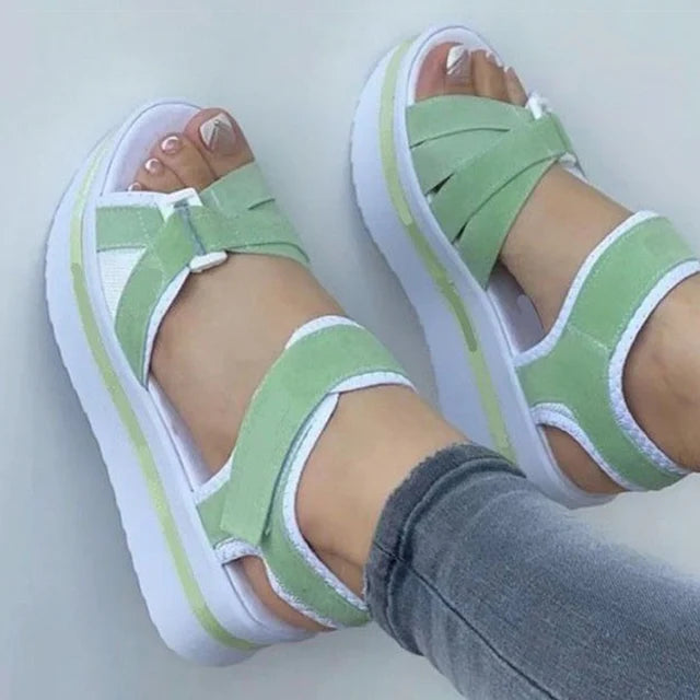 Orthopedic Strappy Adjustable Platform Sandals