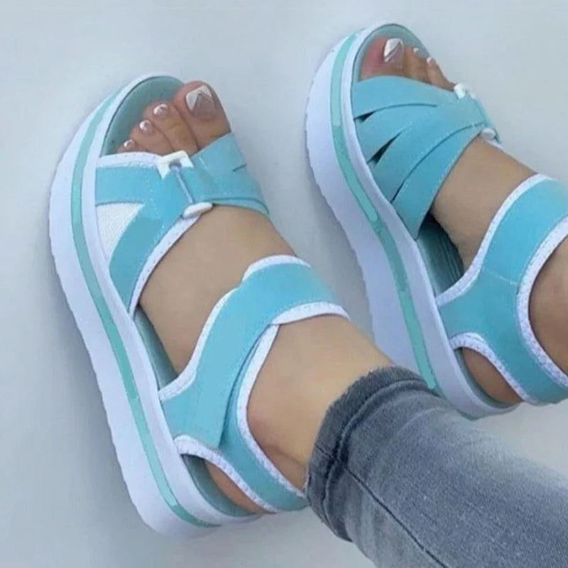 Orthopedic Strappy Adjustable Platform Sandals