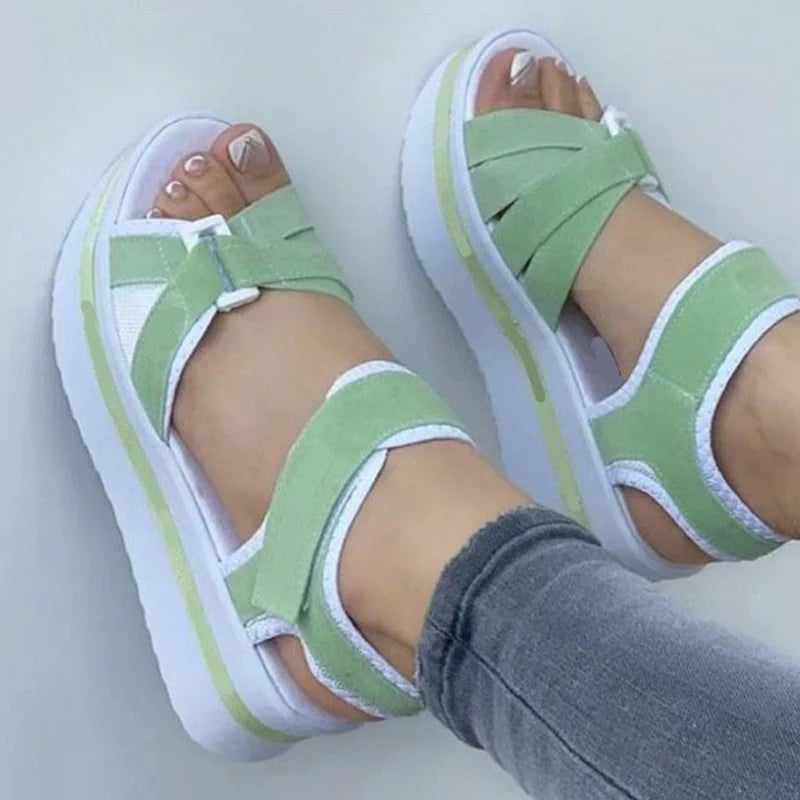 Orthopedic Strappy Adjustable Platform Sandals