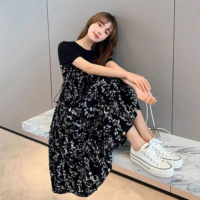 Lightweight Flowy A-Line Midi Dress