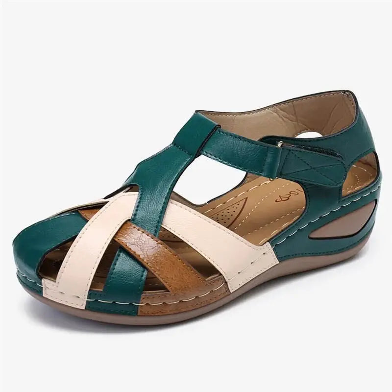 Women's Fashion Sandals - Open-Toe Strappy Design - Comfortable Flat Sole