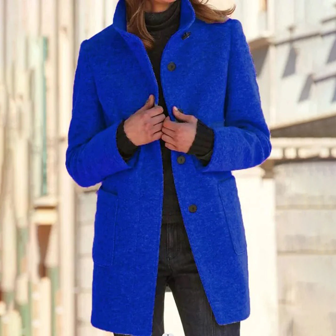 Women's retro woolen plush coat