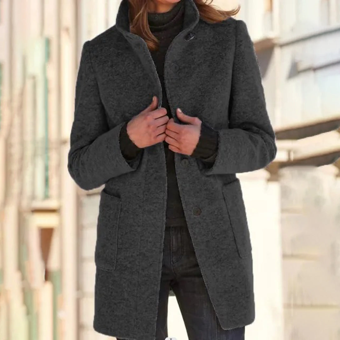 Women's retro woolen plush coat
