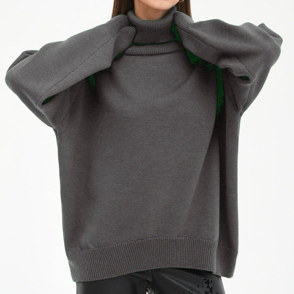 Women's japanese retro turtleneck sweater