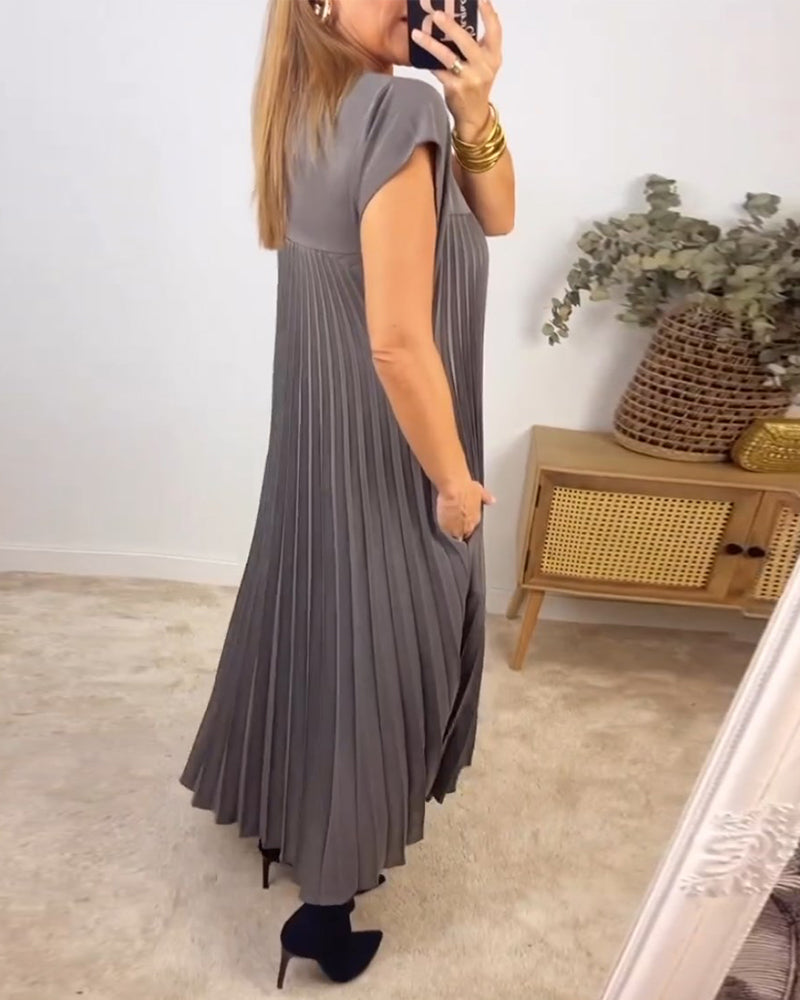 Sleeveless Pleated Dress for Women