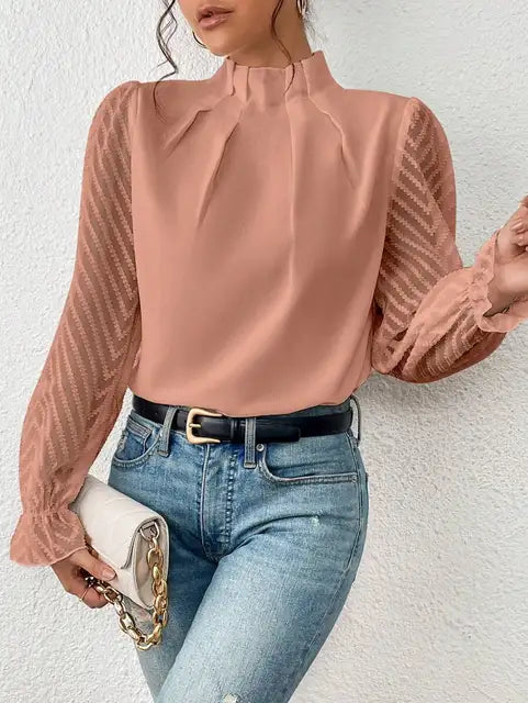 Women's elegant long-sleeved top for a sophisticated touch
