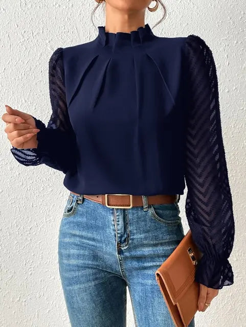 Women's elegant long-sleeved top for a sophisticated touch