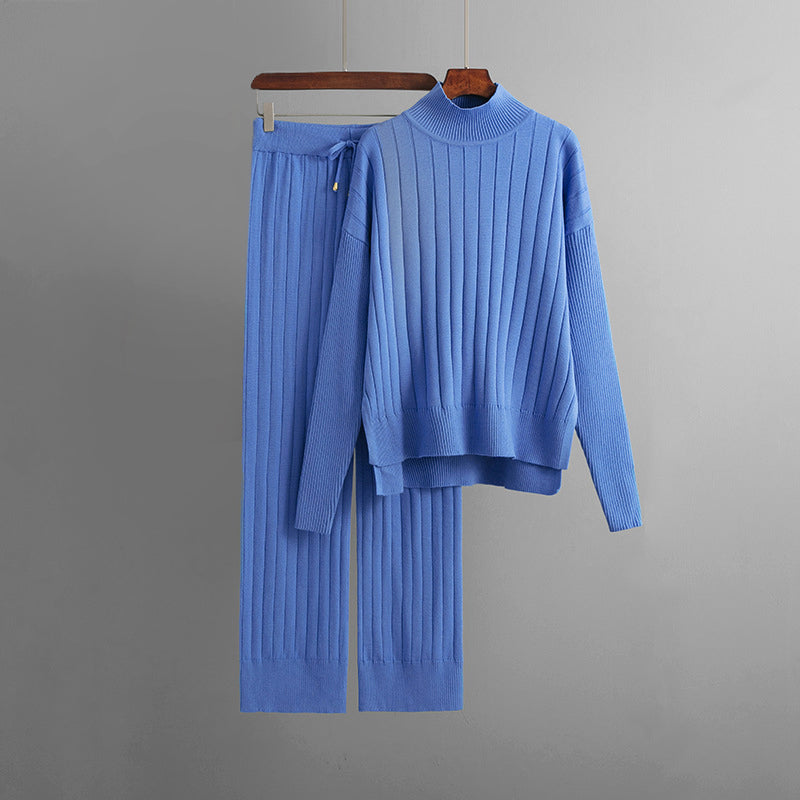 Uzoma - ribbed pullover sweater and pants set