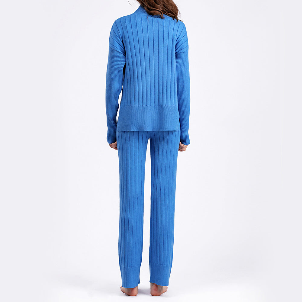 Uzoma - ribbed pullover sweater and pants set