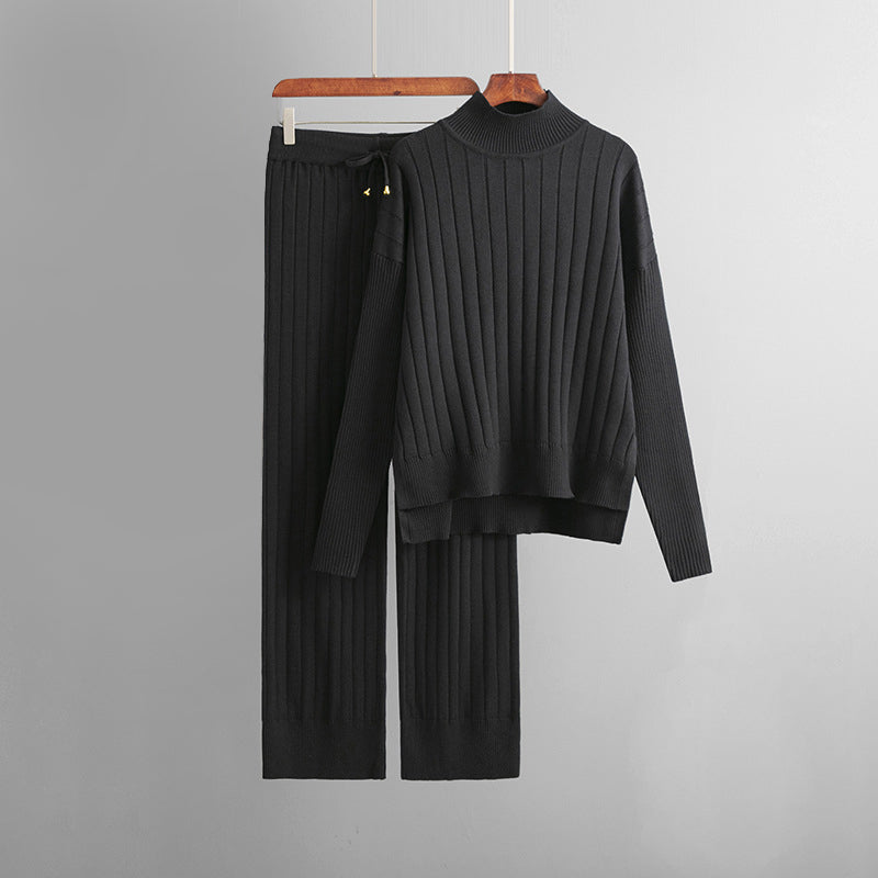 Uzoma - ribbed pullover sweater and pants set