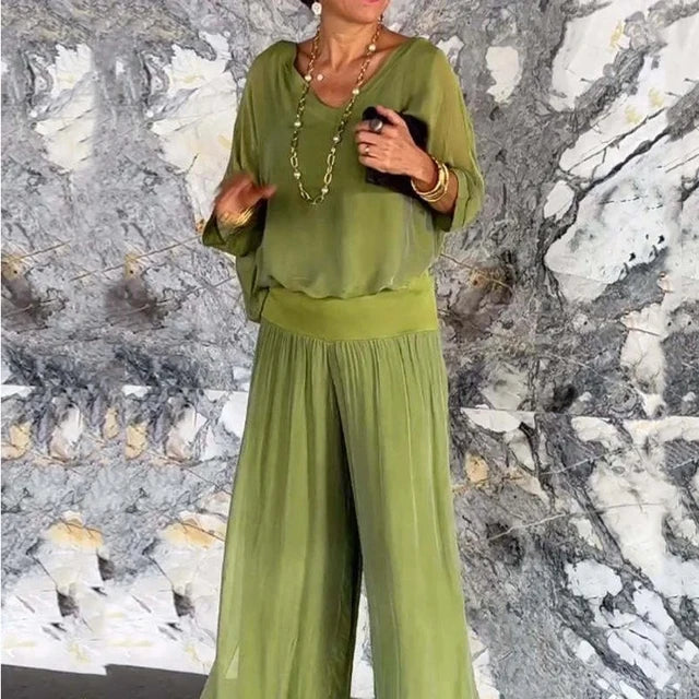 Siva - Stylish two-piece chiffon set
