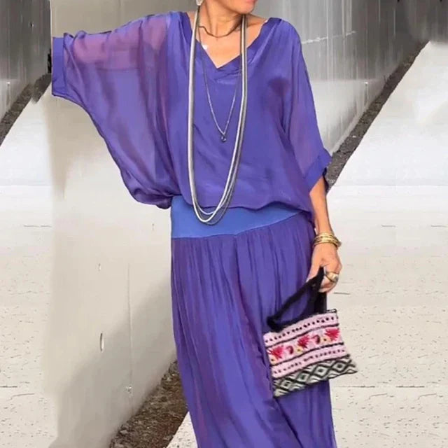 Siva - Stylish two-piece chiffon set