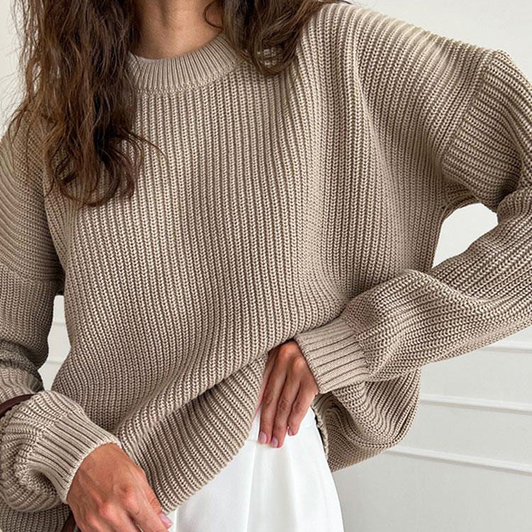 Loose Knit Round Neck Sweater