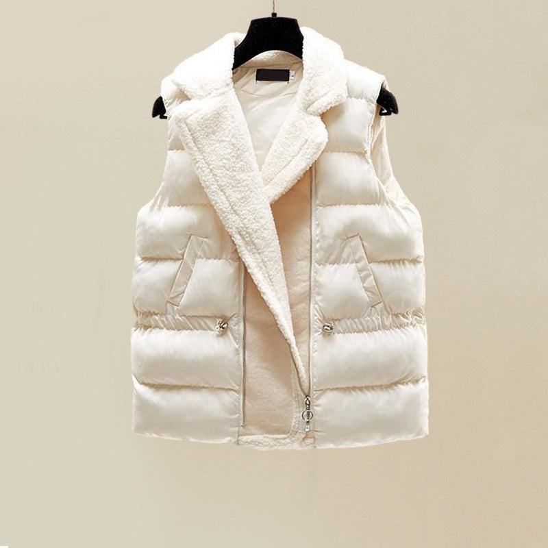 Women’s Knit Lounge Set – Puffer Vest – High Neck Sweater – Cable Knit Pants