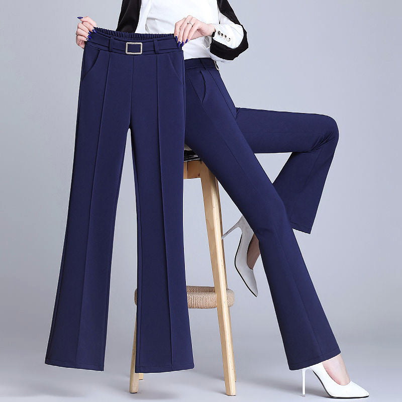 Women's spring summer high-waist flared pants