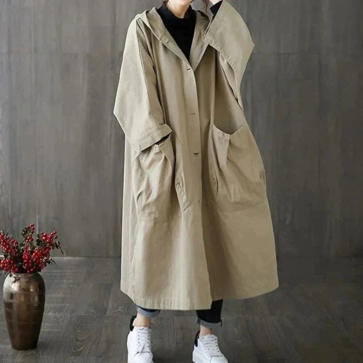 Oversize trench coat for women