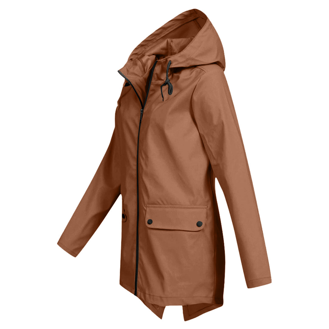 Women's mid-length jacket for autumn and winter