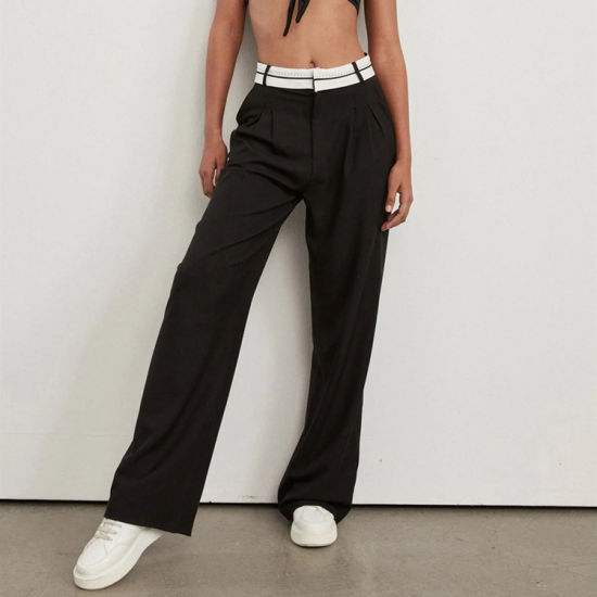 Women's solid color slim casual pants