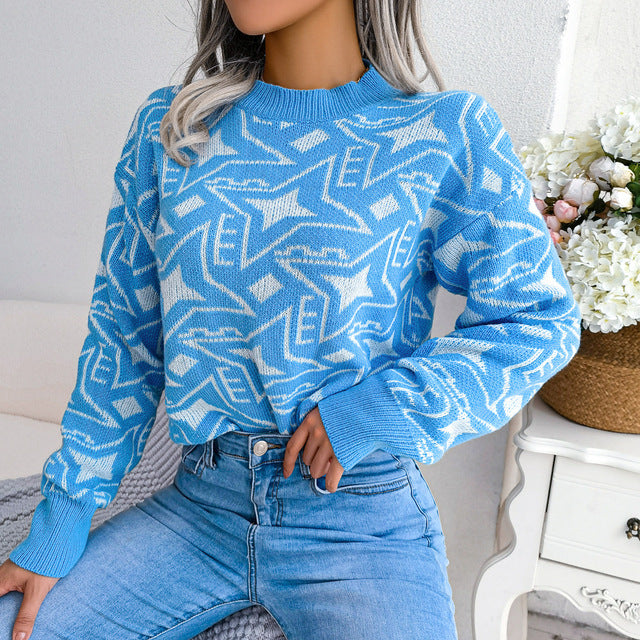 Women's warm knitted sweater