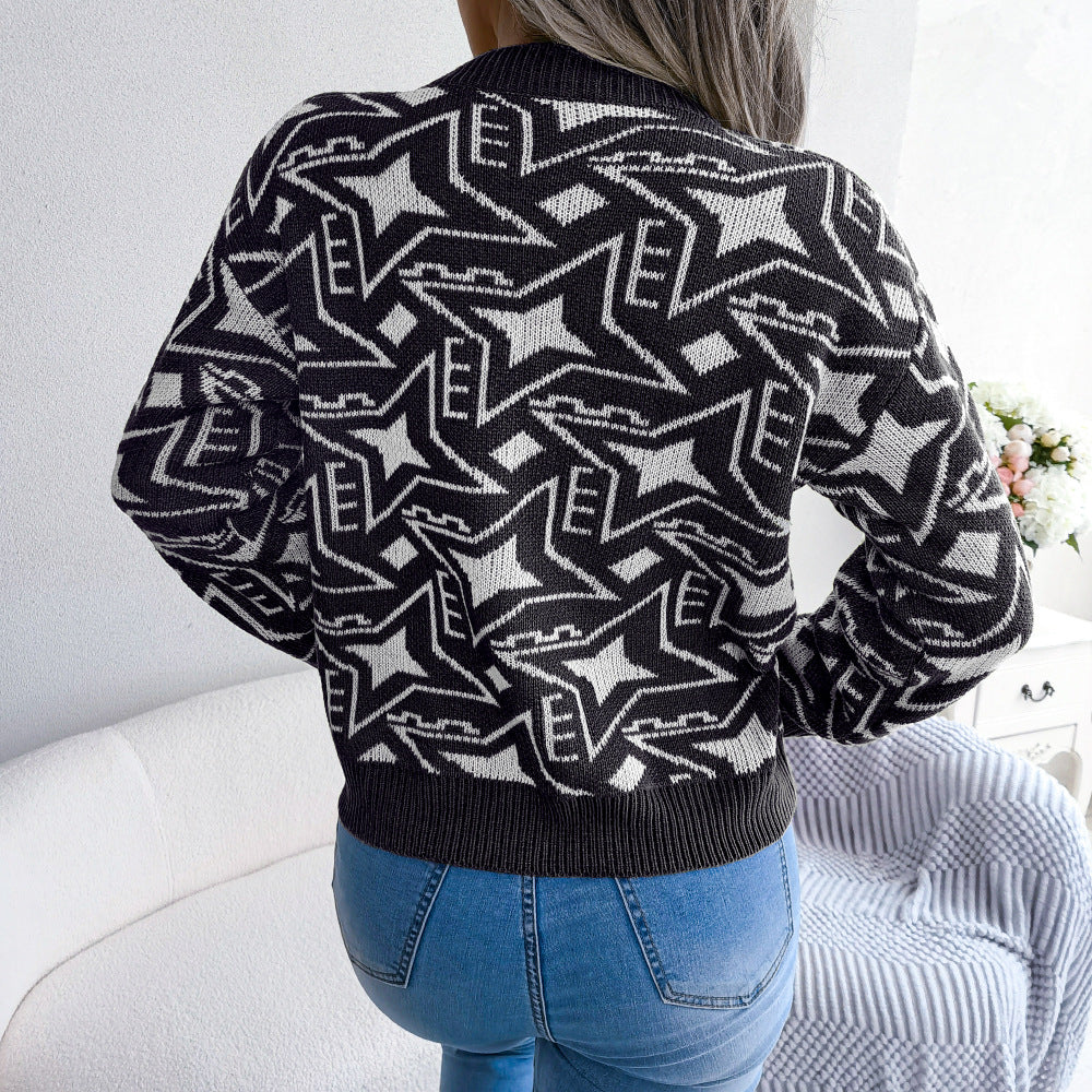 Women's warm knitted sweater