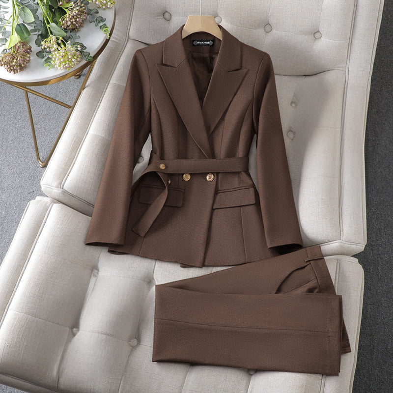 Sofiya - formal long sleeve blazer and midwaist pants set