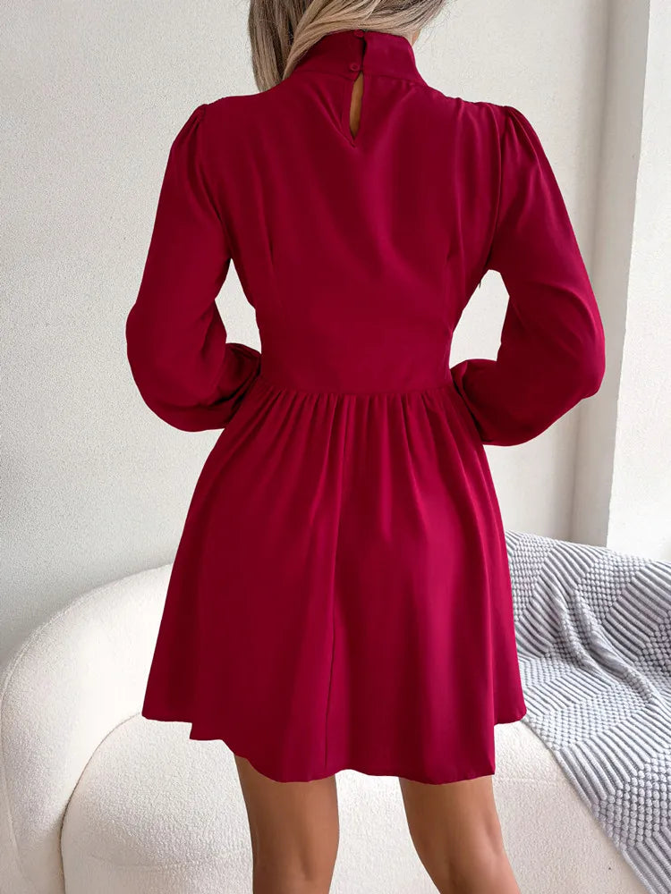 Women's spring summer hollow waist swing dress