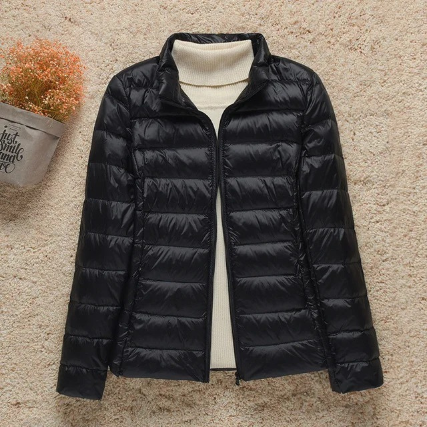 Stand Collar Hooded Jacket