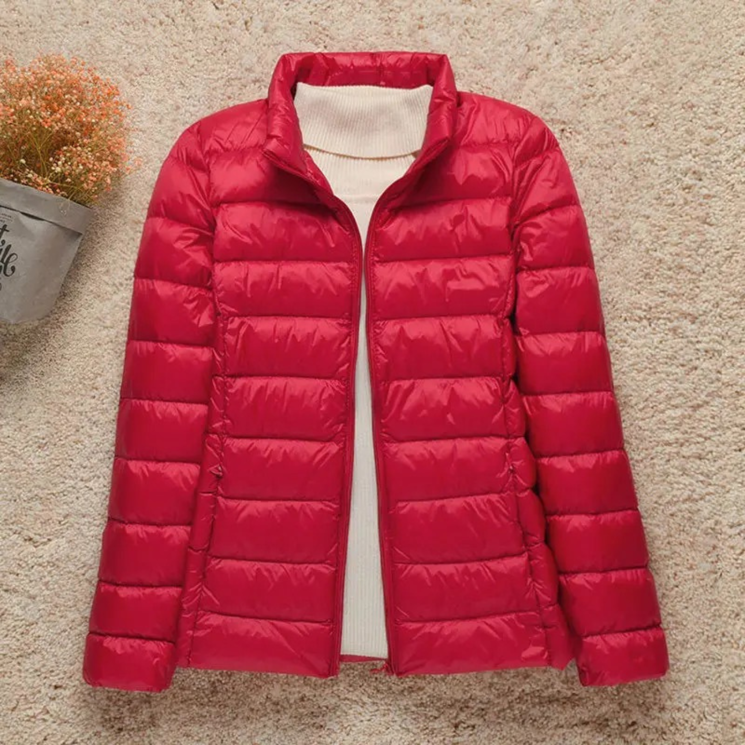 Stand Collar Hooded Jacket