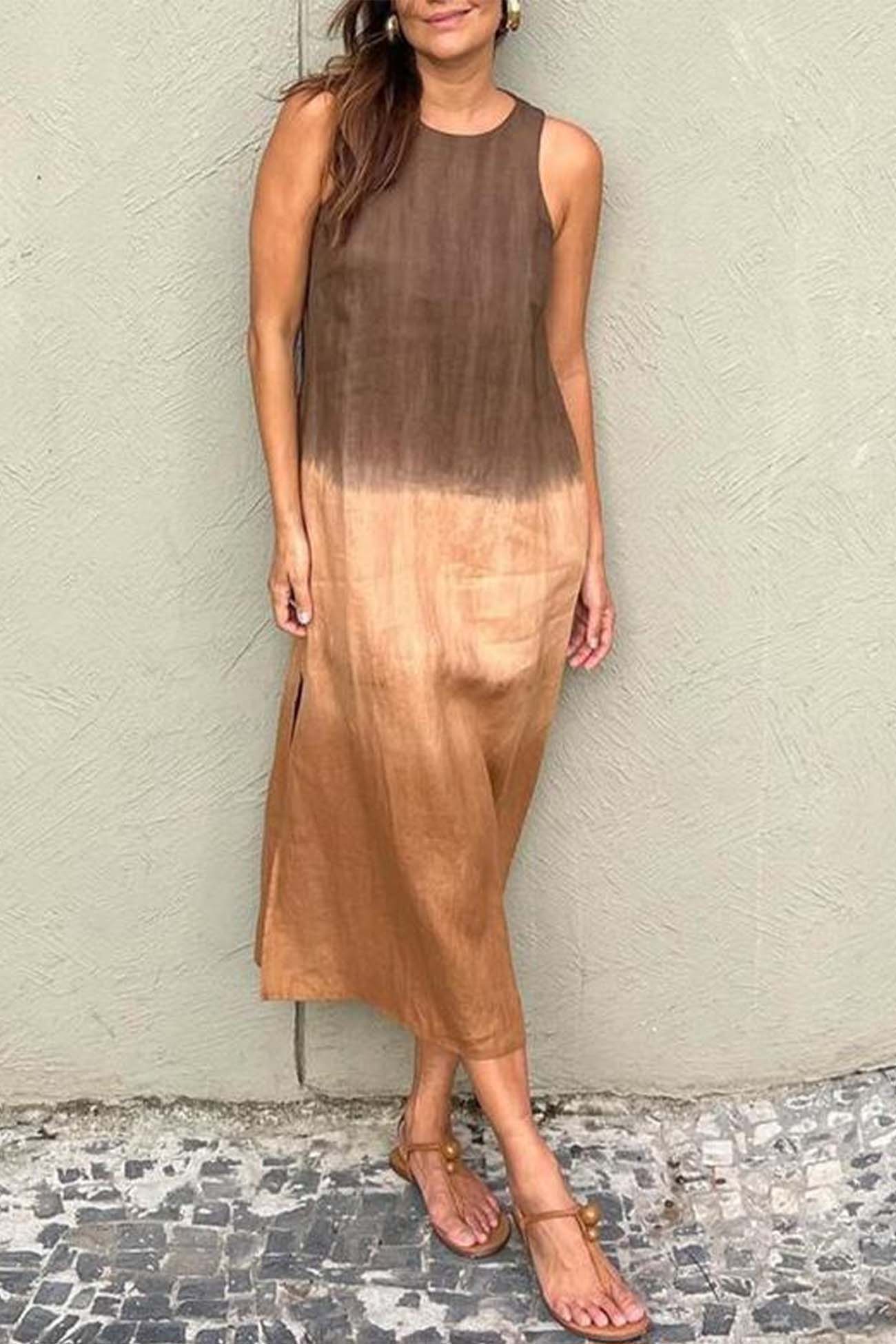 Flowy Sleeveless Relaxed Fit Maxi Dress