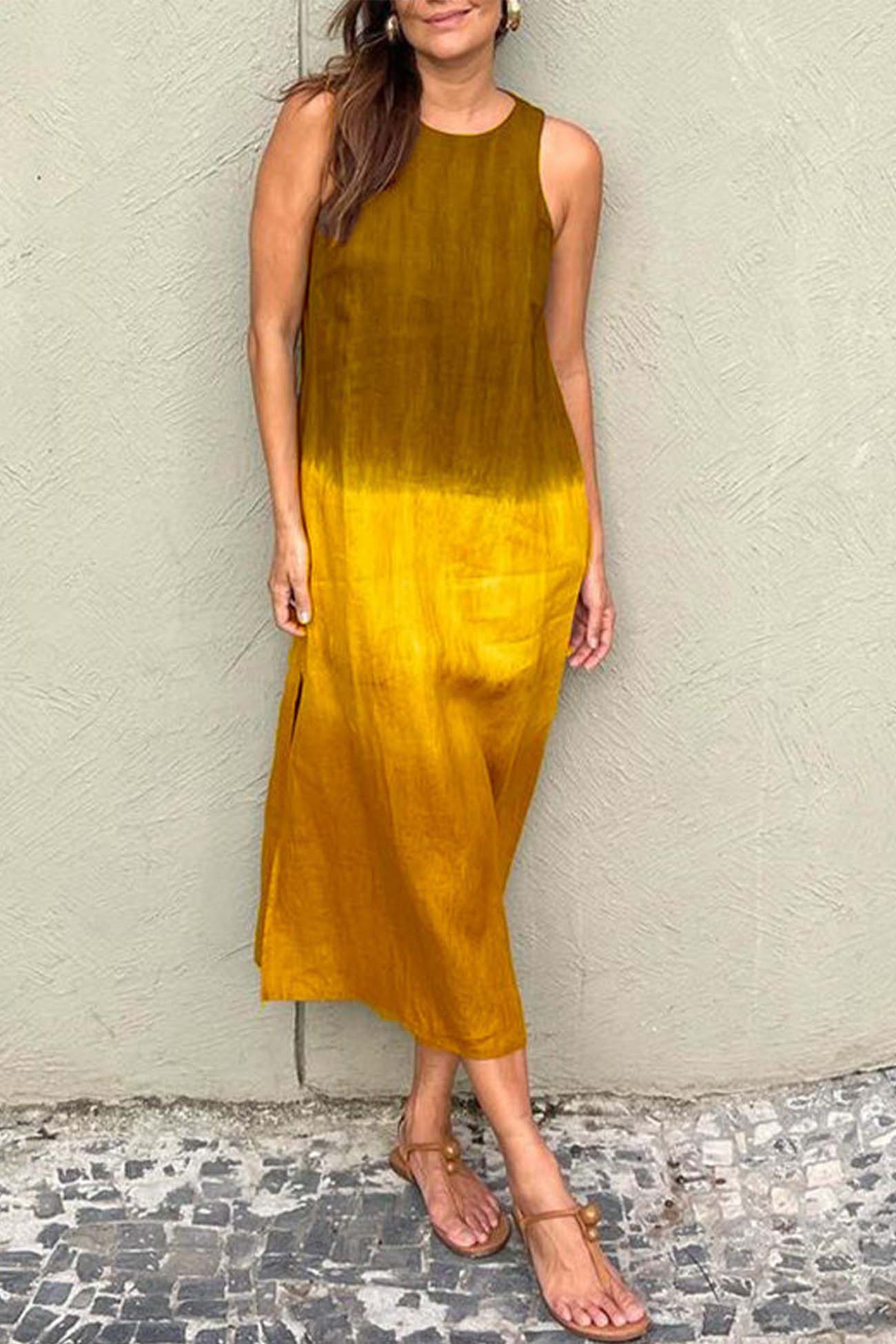 Flowy Sleeveless Relaxed Fit Maxi Dress
