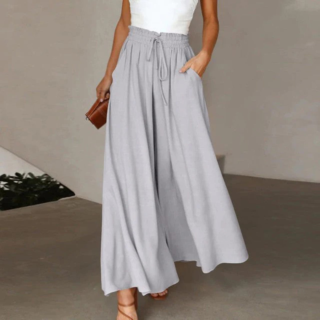 Women's high waist wide-leg trousers