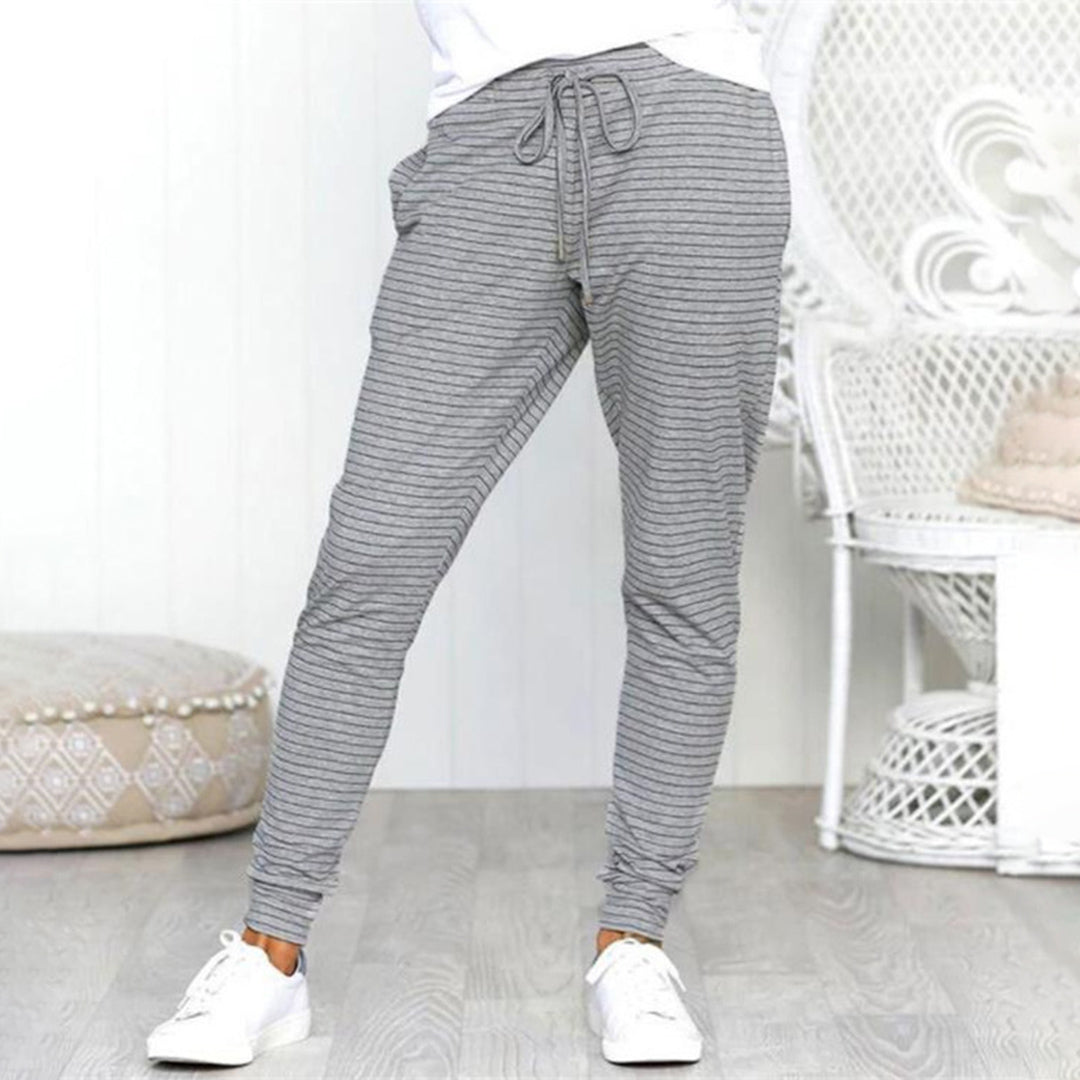 Women's Joggers - Relaxed Fit - Soft Cotton Blend - Drawstring Waist - Elastic Cuffs
