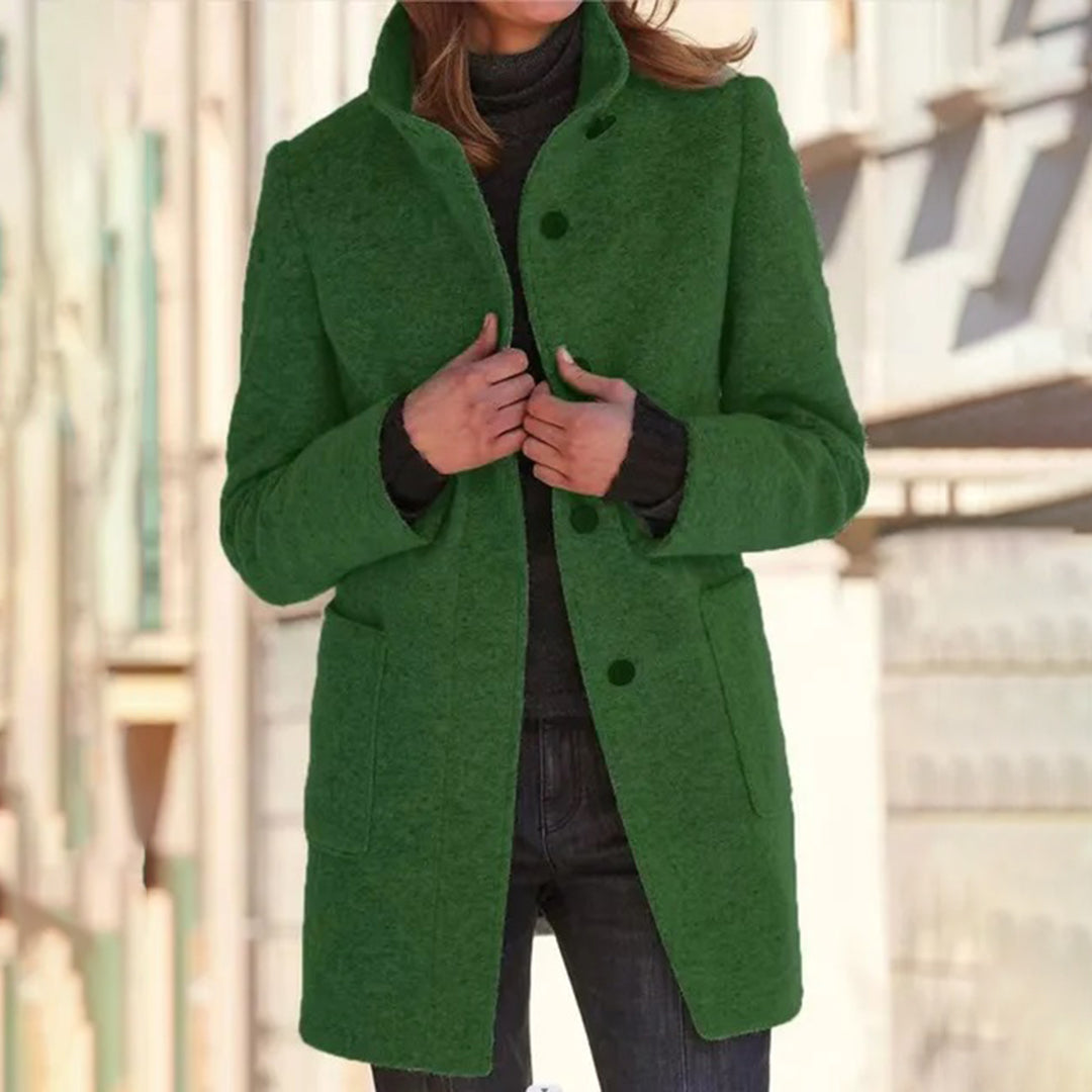 Women's retro woolen plush coat