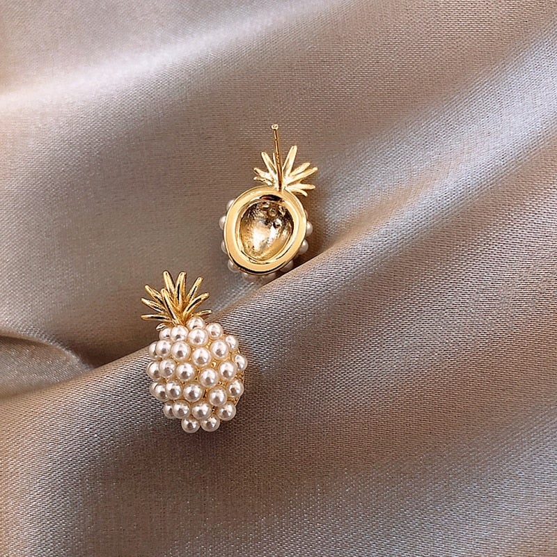 Tropical Pearl Pineapple Earrings