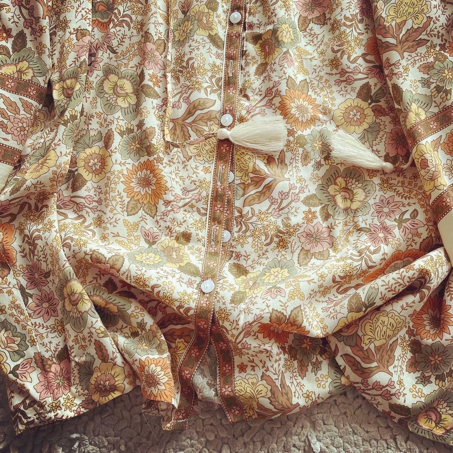 Floral Print Loose Fit Bohemian Blouse