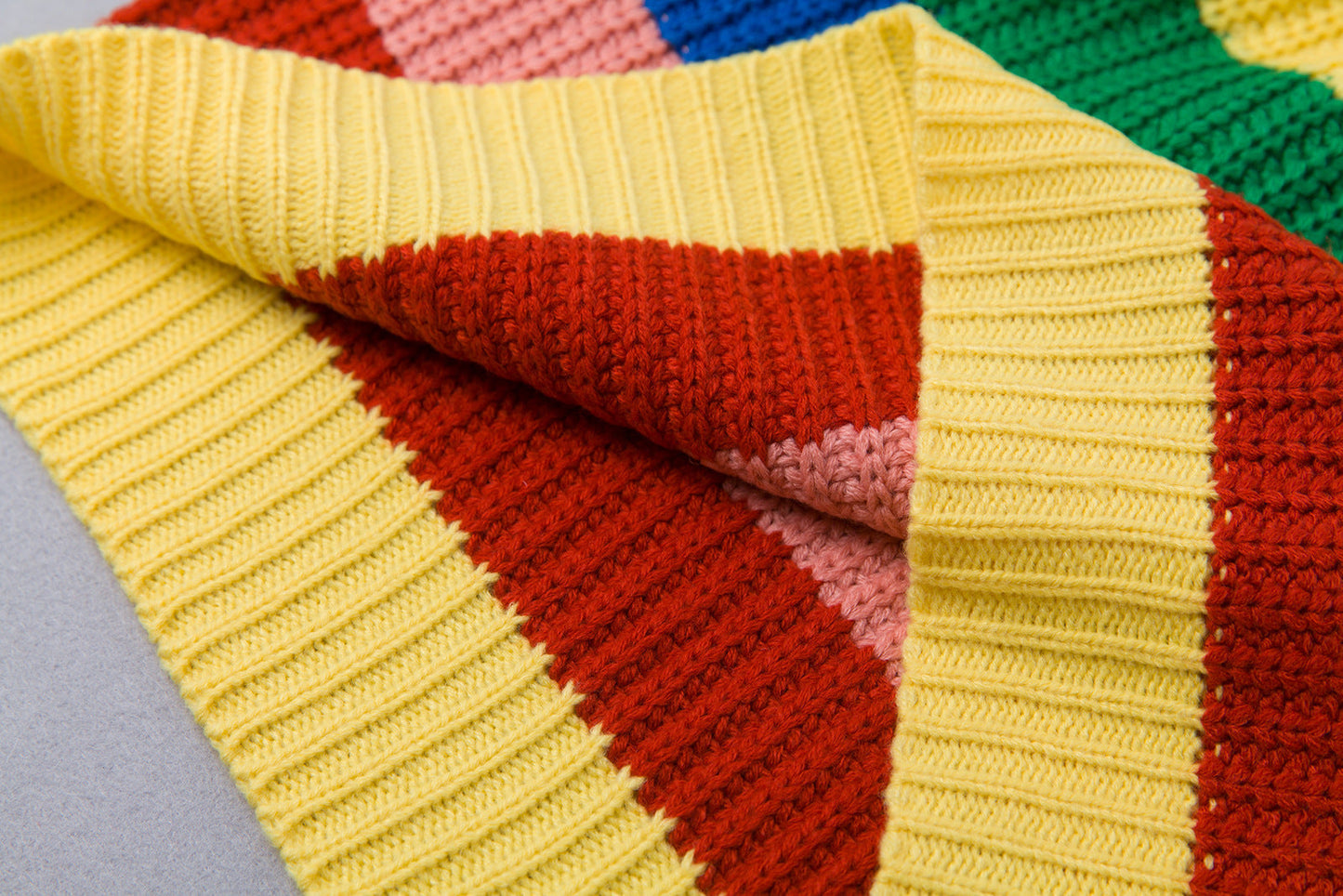 Women's rainbow stripe sweater