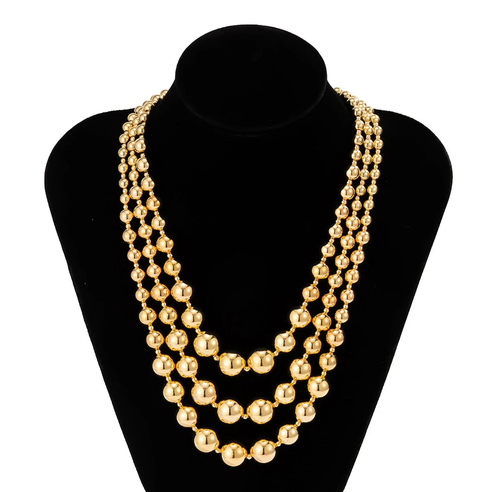Gothic Ball Bead Chain Necklace