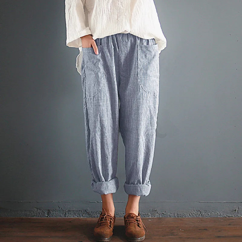 Loose Striped Fashion Trousers