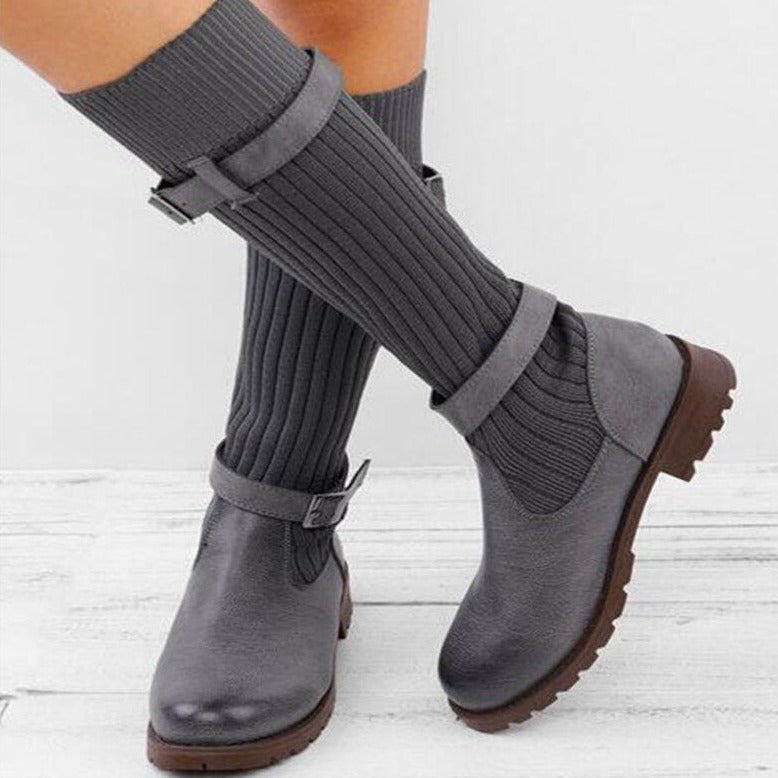 Women's wool leather boots