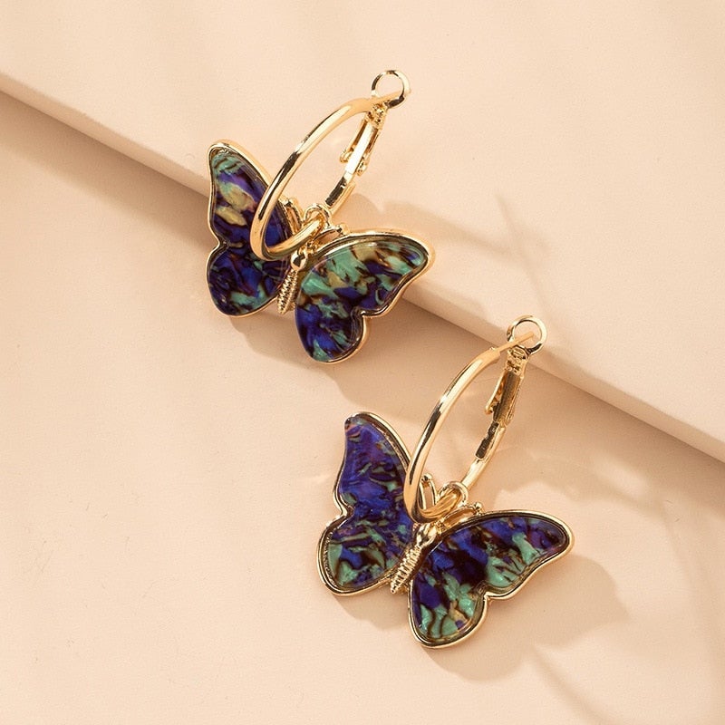 Crystal Butterfly Radiant Earrings