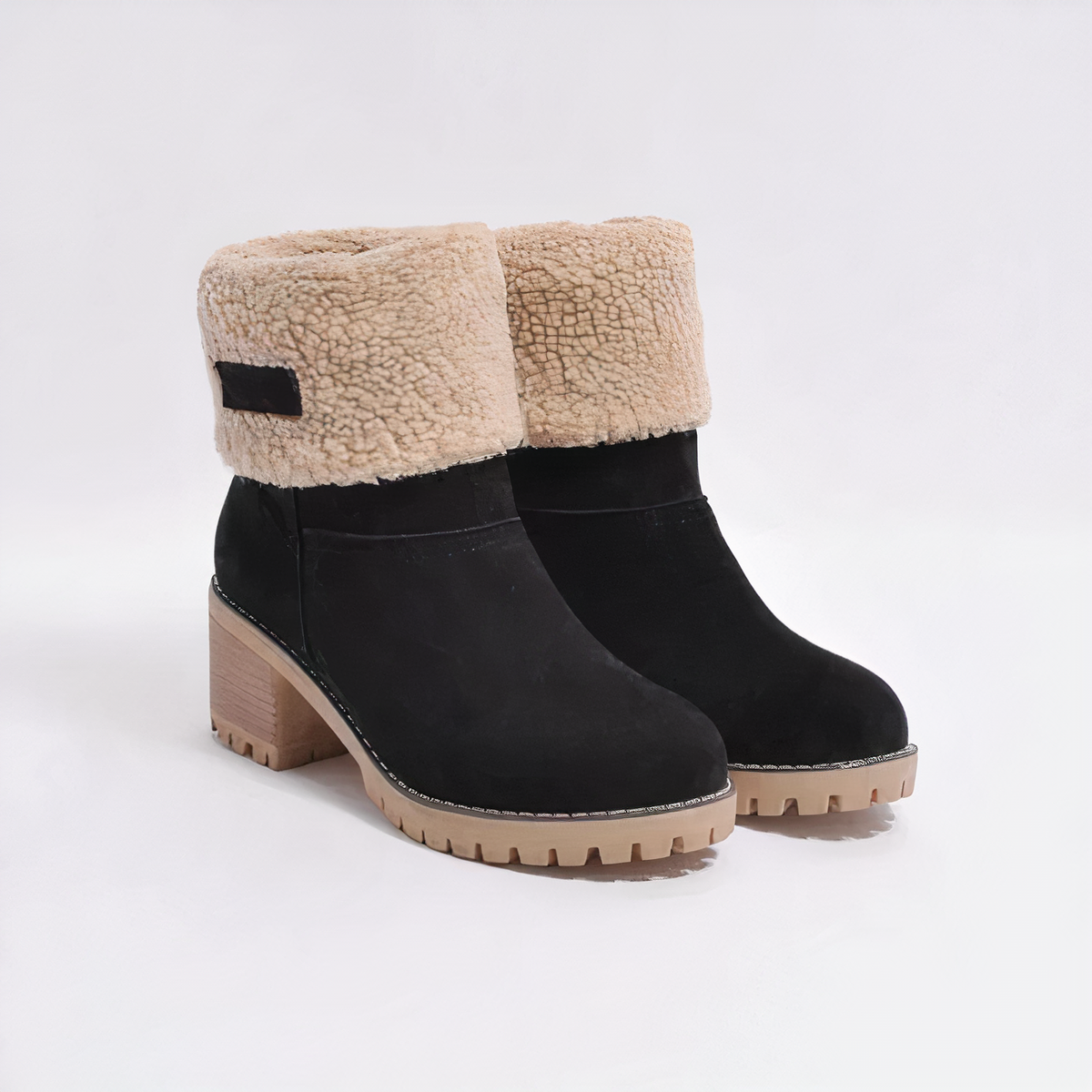 Versatile square heel winter boots for women