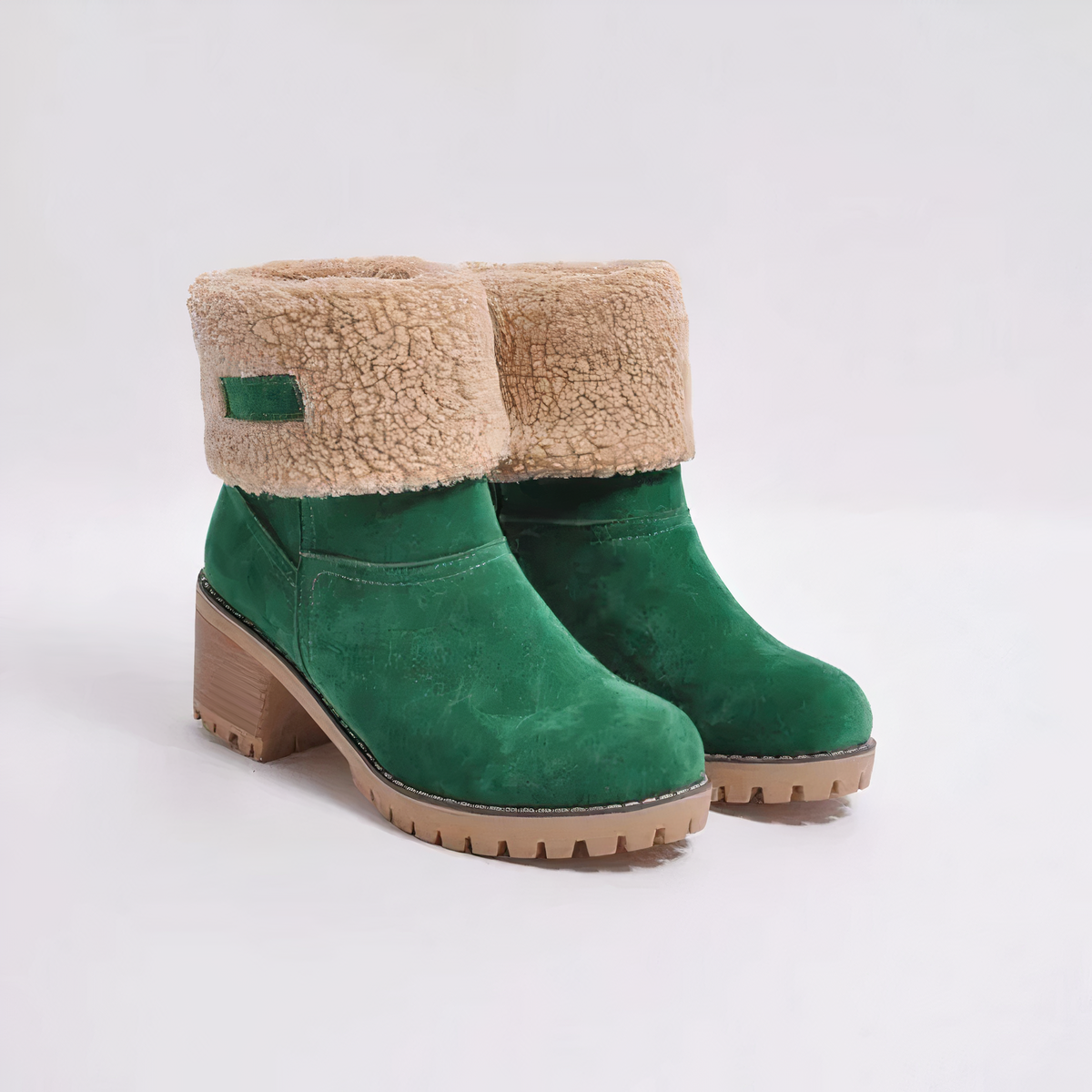 Versatile square heel winter boots for women