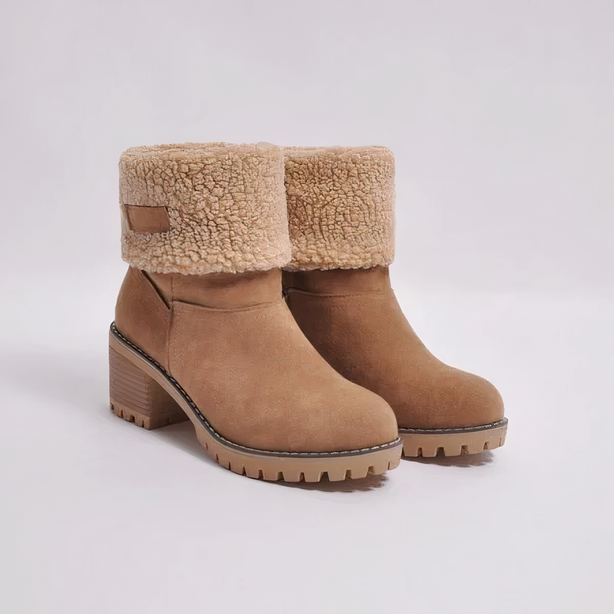 Versatile square heel winter boots for women