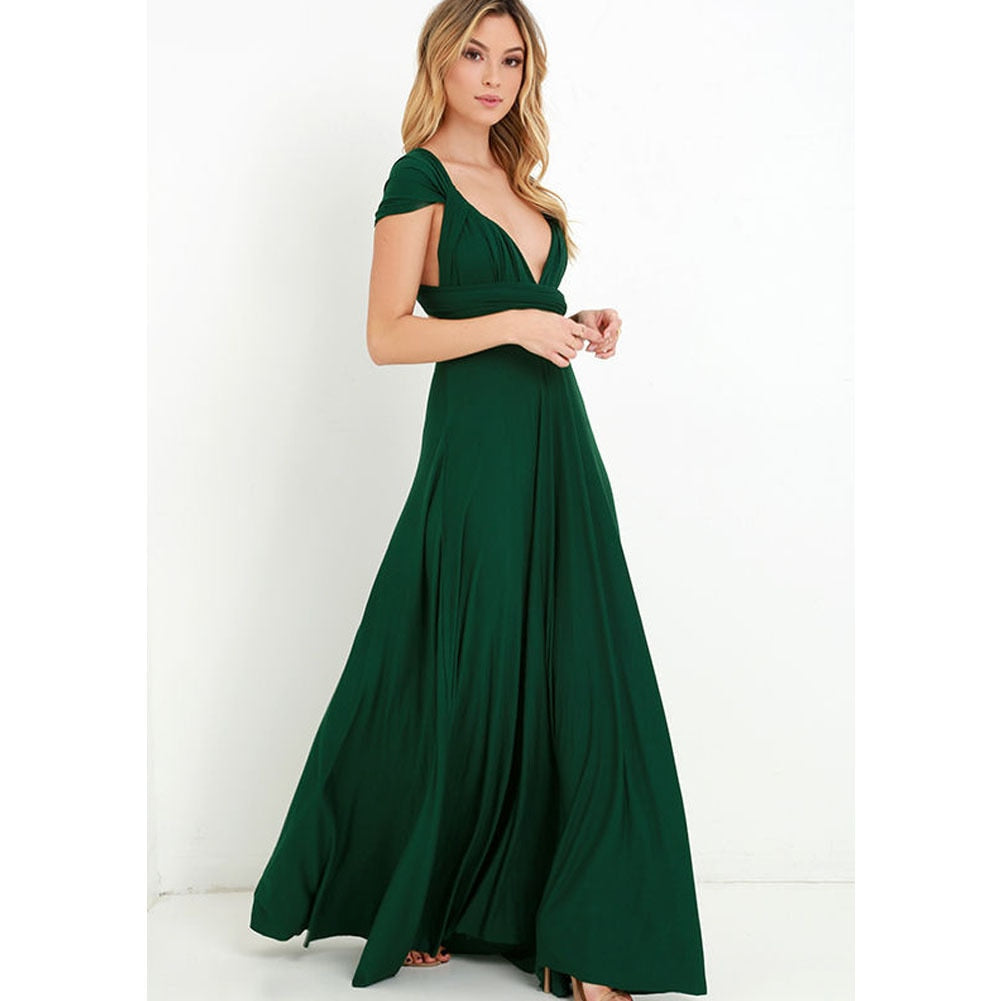 Women's Maxi Dress - Halter Neck - Open Back - Waist Tie - Elegant Formal Wear
