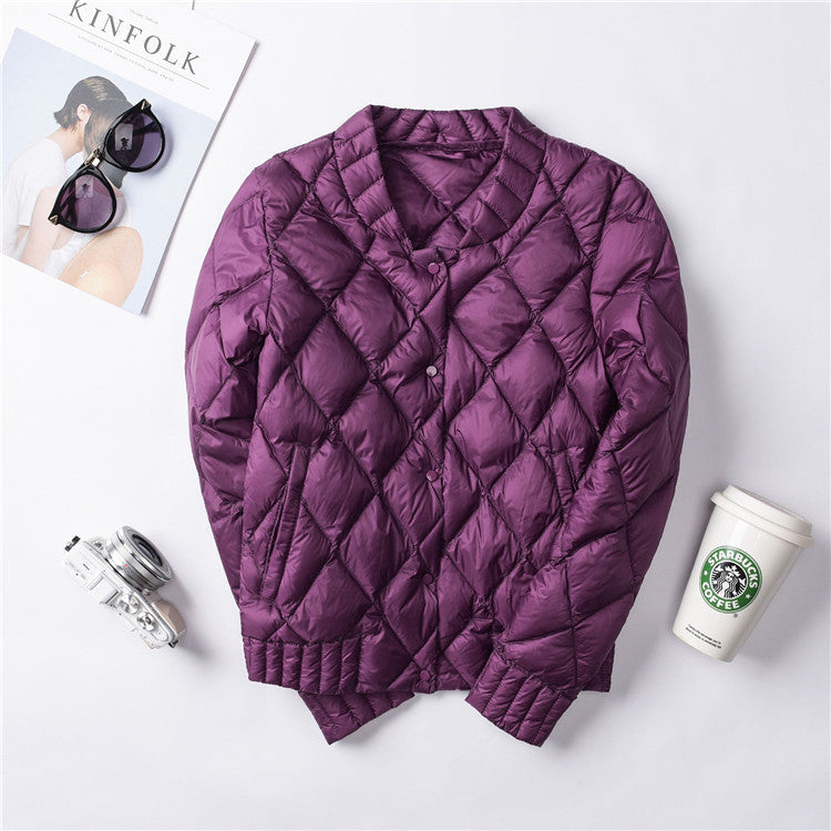 Women's lightweight buttoned fall jacket