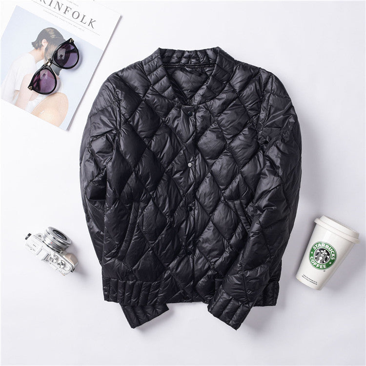Women's lightweight buttoned fall jacket